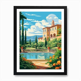 Villa Medici Italy  Illustration 1  Art Print