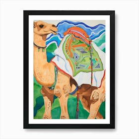 Maximalist Animal Painting Camel Art Print