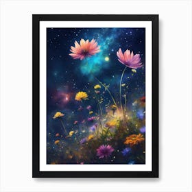 Flower art 4 Art Print