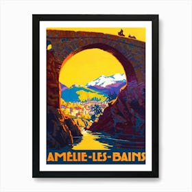 Stone Bridge In Le Ban, France Art Print