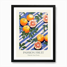 Marche Aux Fruits Passion Fruit Fruit Summer Illustration 4 Art Print