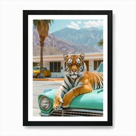 Tiger In Palm Springs 1 Art Print