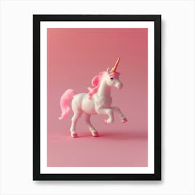 Toy Pastel Unicorn Galloping 2 Art Print