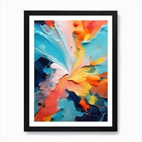 Multicolored Paint Texture V1 Art Print