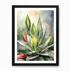 Sansevieria Leaves Art Print