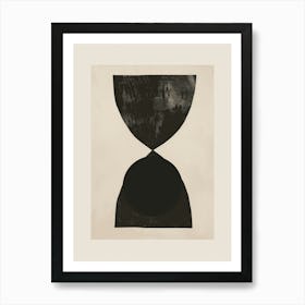 Black Hourglass Art Print