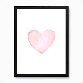 Blush Pink Heart Art Print