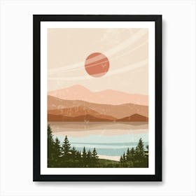 Landscape Sun Art Print