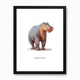 Hippopotamus Kids Animal Poster Art Print