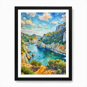 Van Gogh Calanques National Park France 1 Art Print