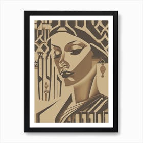Nubian Queen Golden Art Print