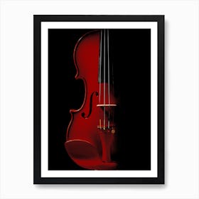 Violin Line Art Illustration Art Print