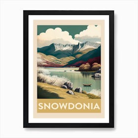 Snowdonia Vintage Travel Poster Art Print