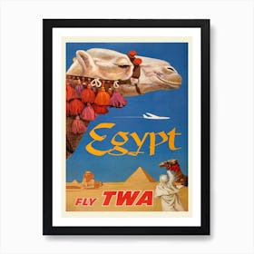 Twa Travel Poster For Egypt By David Klein Art Print