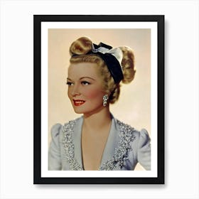 Claire Trevor Retro Collage Movies Art Print