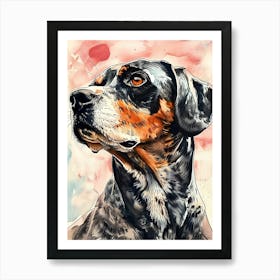 Blue Heeler dog art Art Print