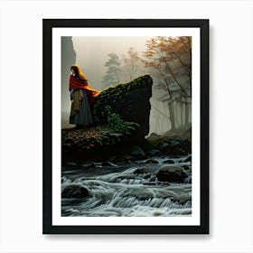 Little Girl In The Forest Art Print