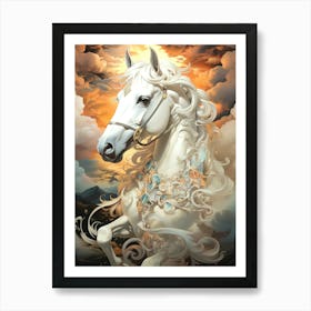 White Horse Art Print