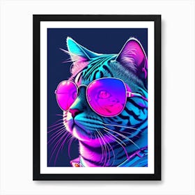 American Shorthair Wearing Glasses Art Print