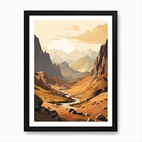 Lares Trek Peru 2 Hiking Trail Landscape Art Print