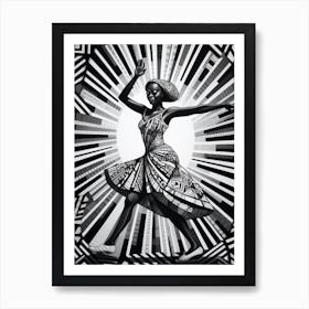 African Energy And Movement Aztec Art Print