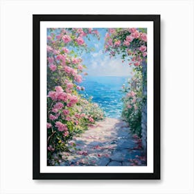 Roses By The Sea Art Print