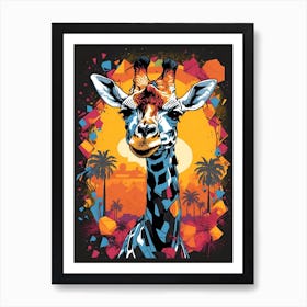 Funny Giraffe Cool Art Print