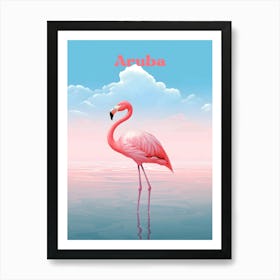 Aruba Vacation Vibrant Travel Illustration Art Art Print