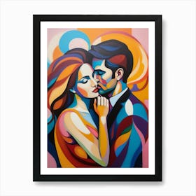 Kissing Couple 2 Art Print