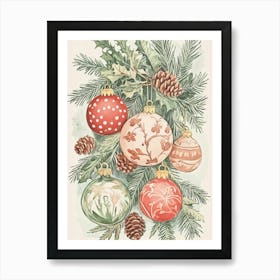 Christmas Ornaments 2 Art Print