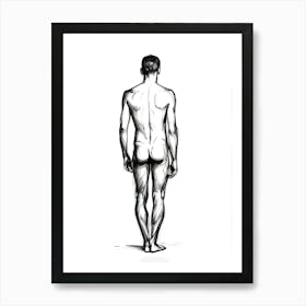 Back View Of A Man Art Print