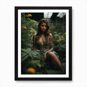 Photoshoot Of A Girl With Nature Art Print