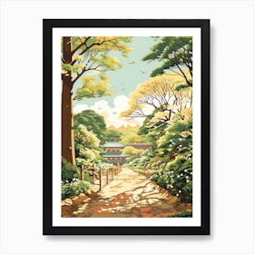 Meiji Shrine Inner Garden Japan 2 Illustration Art Print