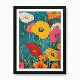 Great Japan Hokusai Japanese Floral 13 Art Print