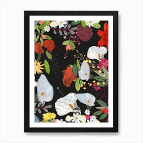 Pomegranate And Lily Art Print