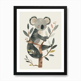 Charming Nursery Kids Animals Koala 3 Art Print