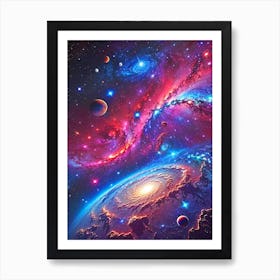 Galaxy Painting 3 Art Print