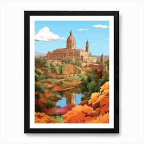 Union Buildings Cartoon 2 Art Print