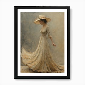 Woman In A Dress 3 Art Print