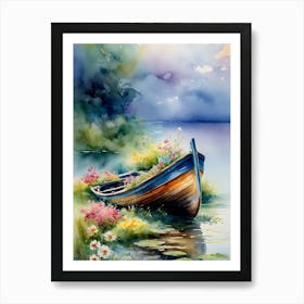 Boat On The Water Art Print