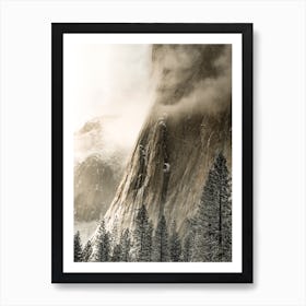 Half Dome Winter Scenery Art Print