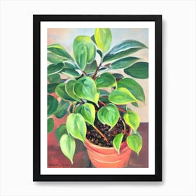 Peperomia Impressionist Painting Plant Art Print