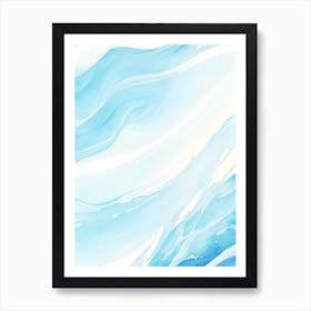 Blue Ocean Wave Watercolor Vertical Composition 134 Art Print