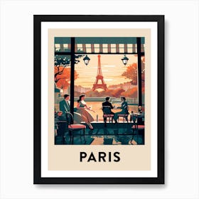 Vintage Travel Poster Paris 4 Art Print