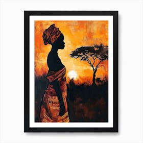 The African Woman; A Boho Reverberation Art Print