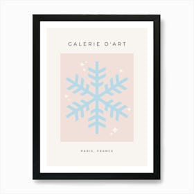 Christmas Snowflake Blue Poster