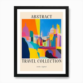 Abstract Travel Collection Poster London England 5 Art Print