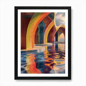 Colorful Bridge Art Print