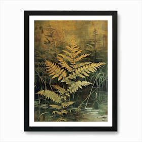 Marsh Fern Painting 1 Art Print