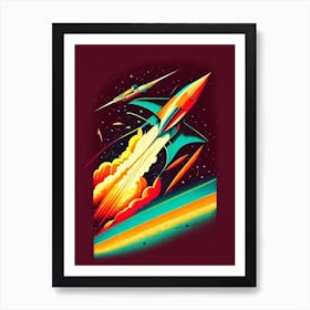 Space Debris 2 Vintage Sketch Space Art Print